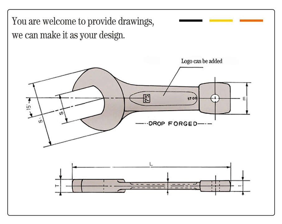 OEM Drop Forged Carbon Steel Double Open End Combination Wrench