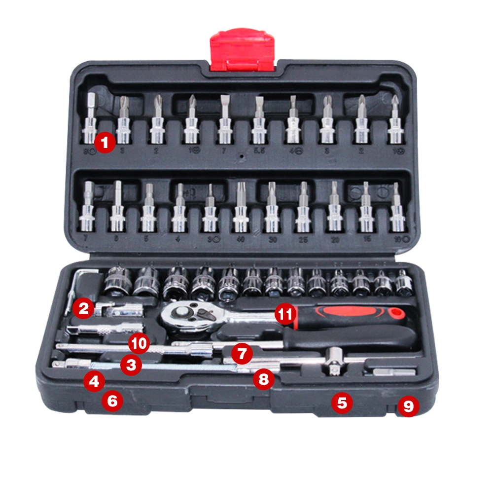 2022hot Selling All Color Multi Function Allen Wrench Set Car Tool Kit Set Box Hex Socket Screw Ratchet Wrench Set