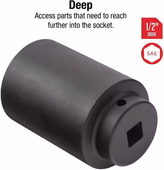 Стандартный 6-точечный ударный гайковерт с приводом 3/4 дюйма, 80 мм (18018001)