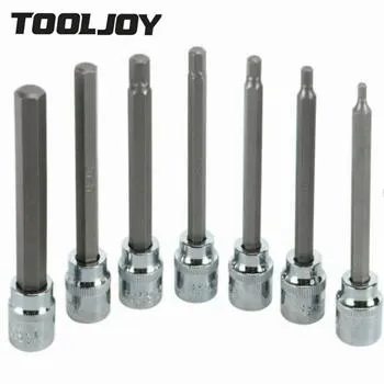 Профессиональный шестигранный бит из стали CRV 1/4, 3/8 и 1/2 дюйма, торцевой ключ с ударной гайкой